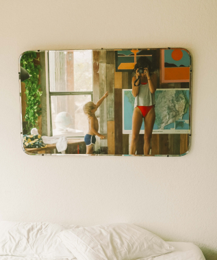In the mirror, Yucca Valley