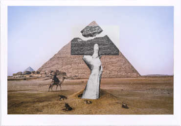 Trompe l'oeil, Greetings from Giza, 21 octobre 2021, 6h0&, Giza, Égypte, 2021