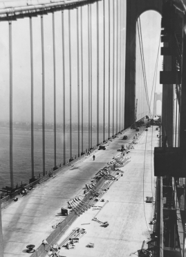 Construction du pont Verrazano-Narrows, 1964