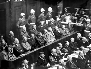 Le banc des accusés au procès de Nurumberg, 1945-1946