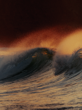 The waves carried the presence of the sun.