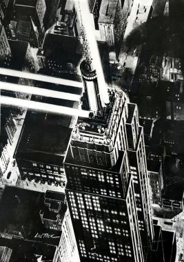 Les lumières de l'Empire State Building, vers 1950
