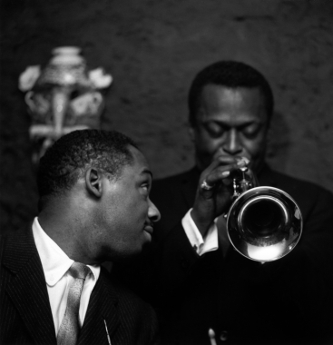 Miles Davis et Kenny Clarke en concert au Club Saint-Germain