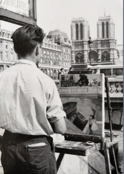 Le peintre, la cathédrale et le pont, vers 1960