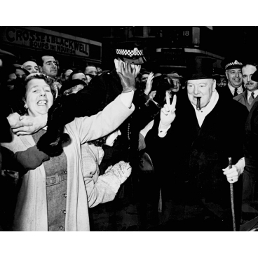 Winston Churchill arrivant à Glasgow, 1951