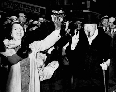 Winston Churchill arrivant à Glasgow, 1951