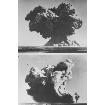 Premières photographies des tests atomiques britanniques sur les îles Montebello, 1952