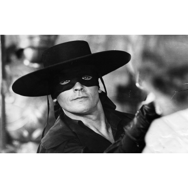 Alain Delon tourne les nouvelles aventures de Zorro, 1974