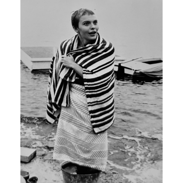 Jean Seberg pendant le tournage de 