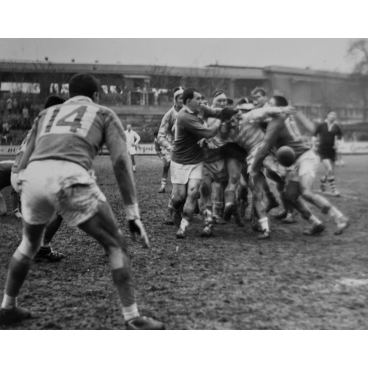 Match de rugby Racing-Castres au stade Jean Bouin