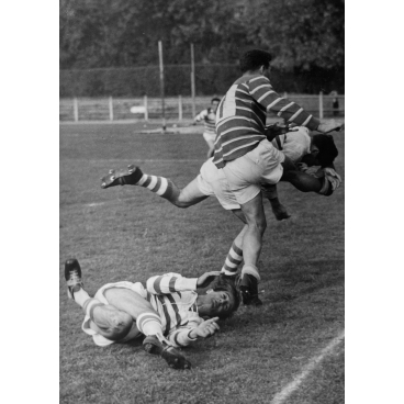 Match de rugby Racing-Périgueux au stade Jean Bouin, 1955