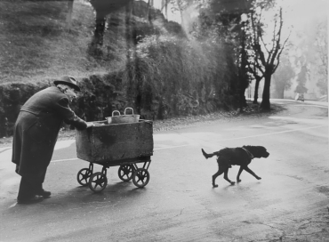 Le vieil homme, le chien et le chariot, Rome, 22 décembre 1964