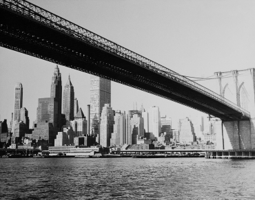 Le pont de Manhattan, New York, vers 1940